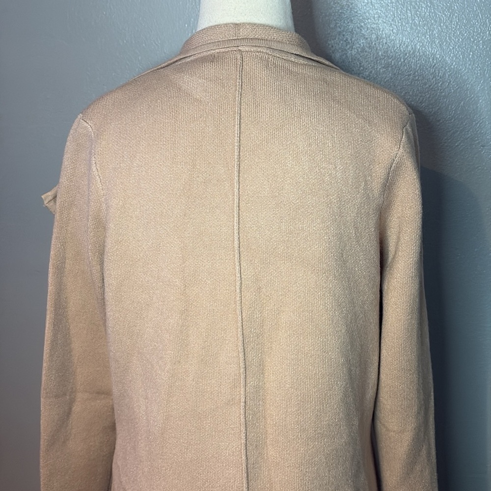 NWT Chicwish Open Front Cardigan Pockets Wide Collar Camel Tan Small - Picture 8 of 12